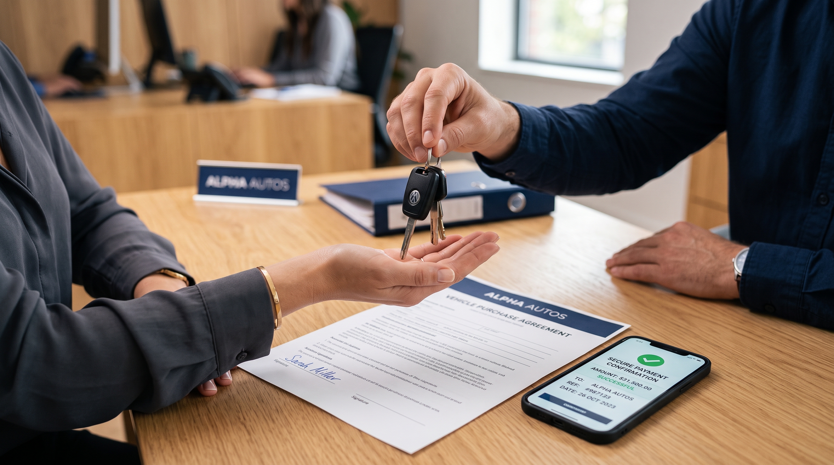 Remise sécurisée des clés lors d'une transaction Djona